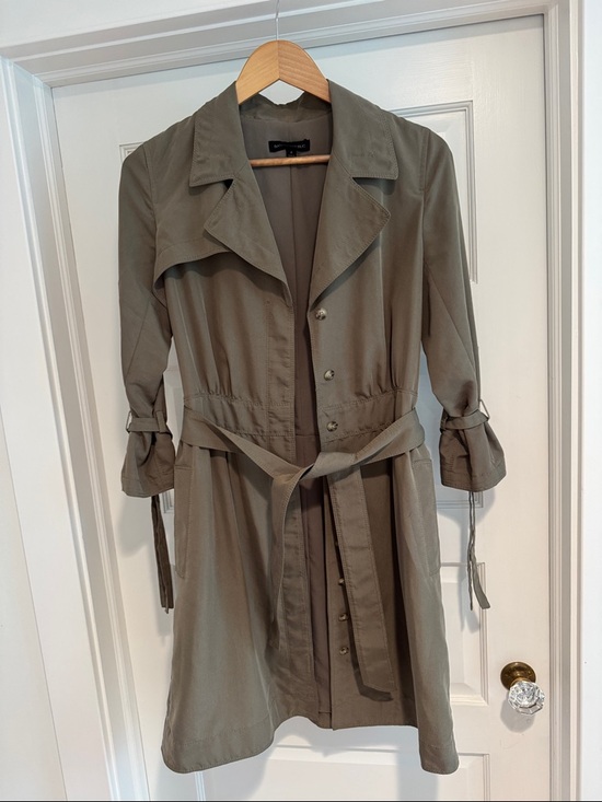 Banana Republic Jackets & Blazers - Olive Green Women's Trench Coat with Belt